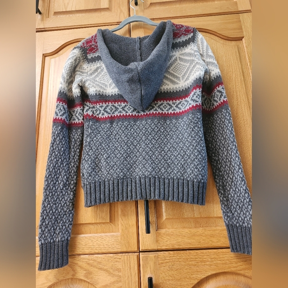 Womens Grey Roots Cotton Wool Blend Hoodie Sweater Jacket Size SM - Picture 2 of 9